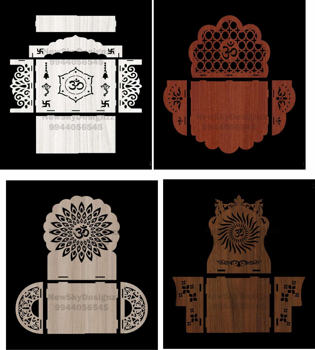 Laser cutting Pooja temple combo pk of 16+ designs