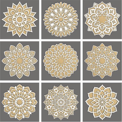Viral Rangoli Design Bundle For Laser Machine - Ready to cut files