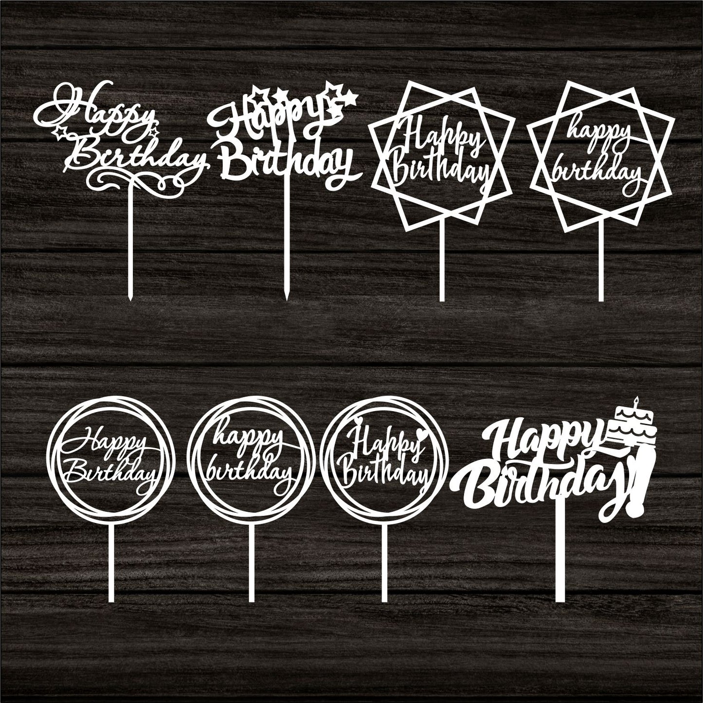 Cake Toppers Svg Bundle Ready to Cut Files.