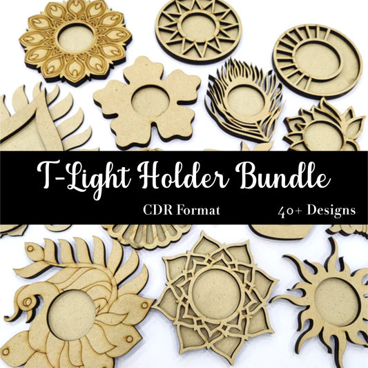 T-Light Holder Bundle 40+ Design Ready To use Files