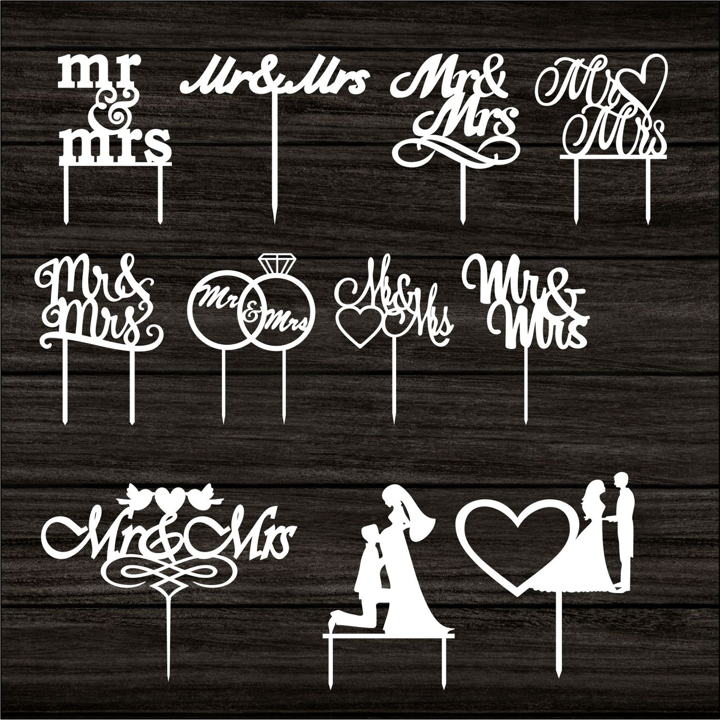 Cake Toppers Svg Bundle Ready to Cut Files.