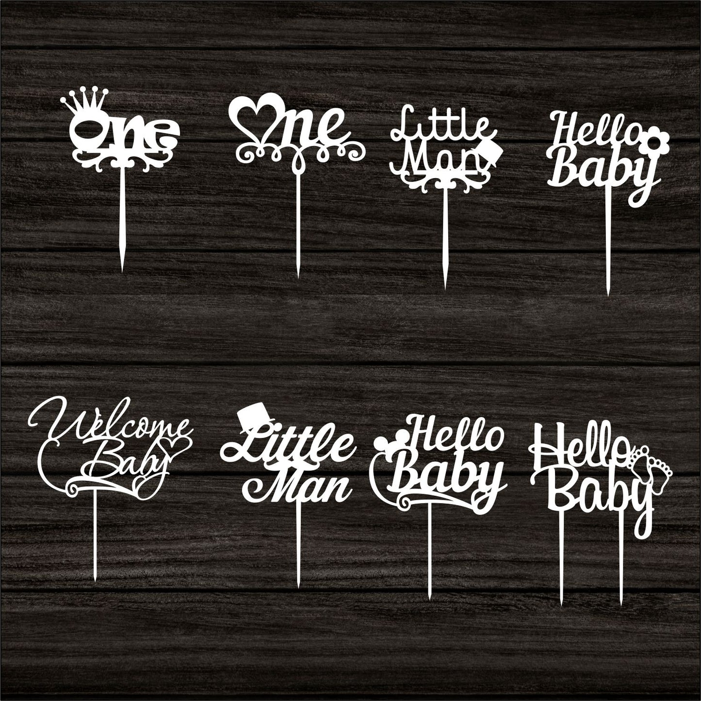 Cake Toppers Svg Bundle Ready to Cut Files.