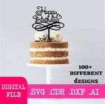 Cake Toppers Svg Bundle Ready to Cut Files.