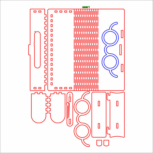 Glasses box - Ready to cut file