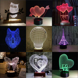 50+ 3D illusion Acrylic lamp vector  bundle ,3D Night Lamp vector file for cnc and laser