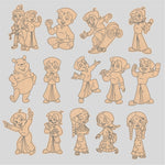 Pre- Marked MDF Base Kids Design - 40+ Designs ( Ready to cut files for laser machine)