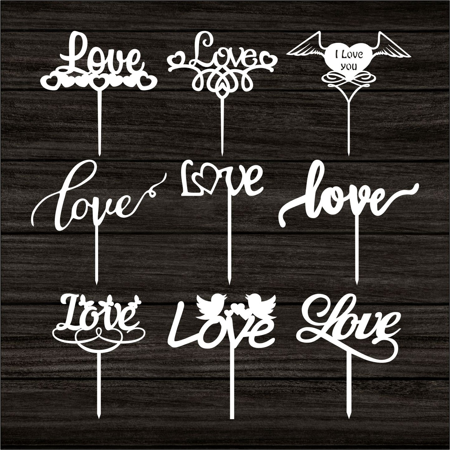 Cake Toppers Svg Bundle Ready to Cut Files.