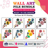 Wall Art Files Bundle 50 Premium Ready to Use for Laser And UV Print Machine