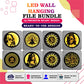 LED Wall Hanging Bundle – Ready to Cut DXF Files (13 Designs)