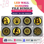 LED Wall Hanging Bundle – Ready to Cut DXF Files (13 Designs)