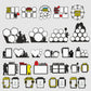 80+ Photo Frame & Wall Clock Laser Cutting Files Bundle | CDR (V-15) | Instant Download