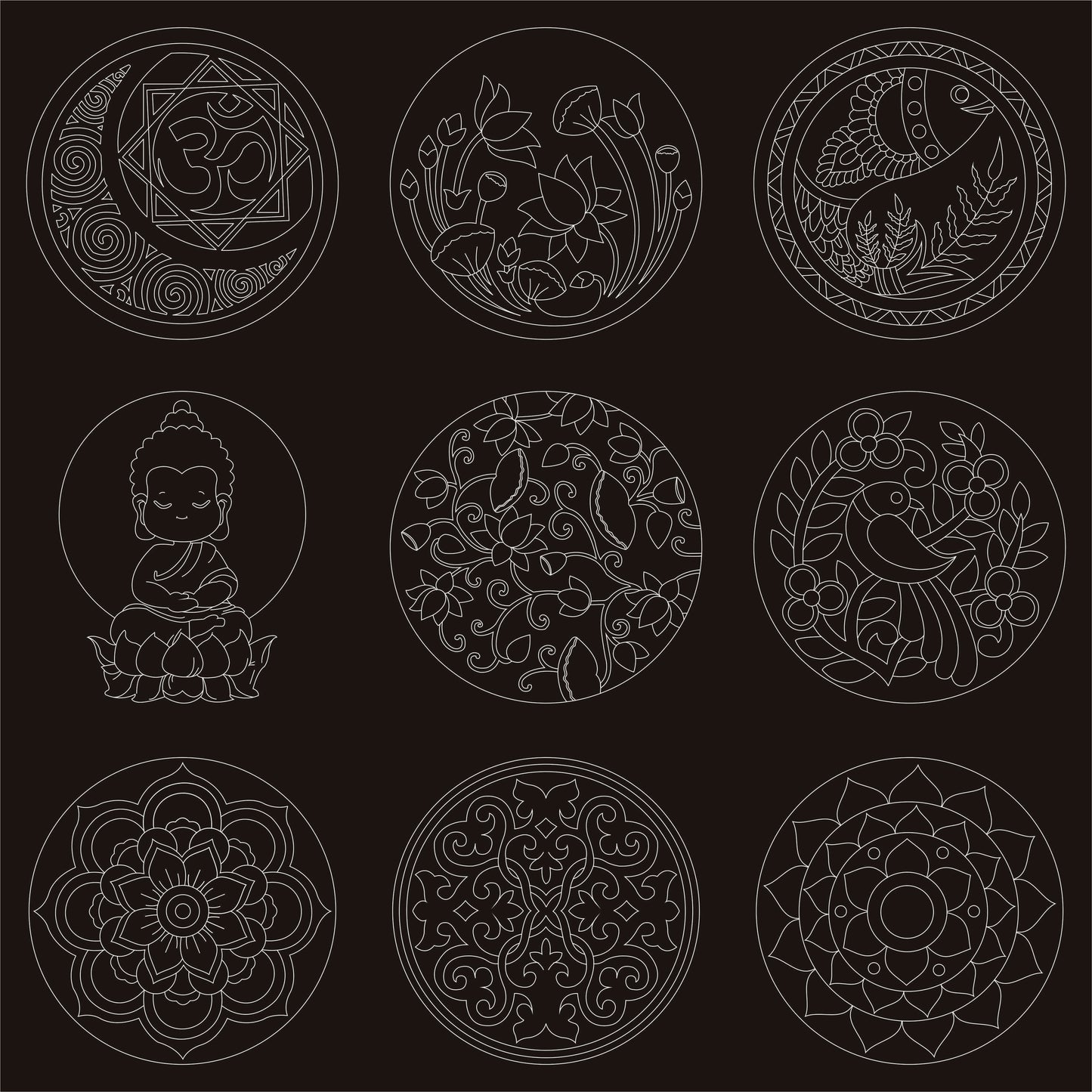 Line Art Bundle - 60+ Designs ( Ready to cut files for laser machine)