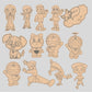 Pre- Marked MDF Base Kids Design - 40+ Designs ( Ready to cut files for laser machine)