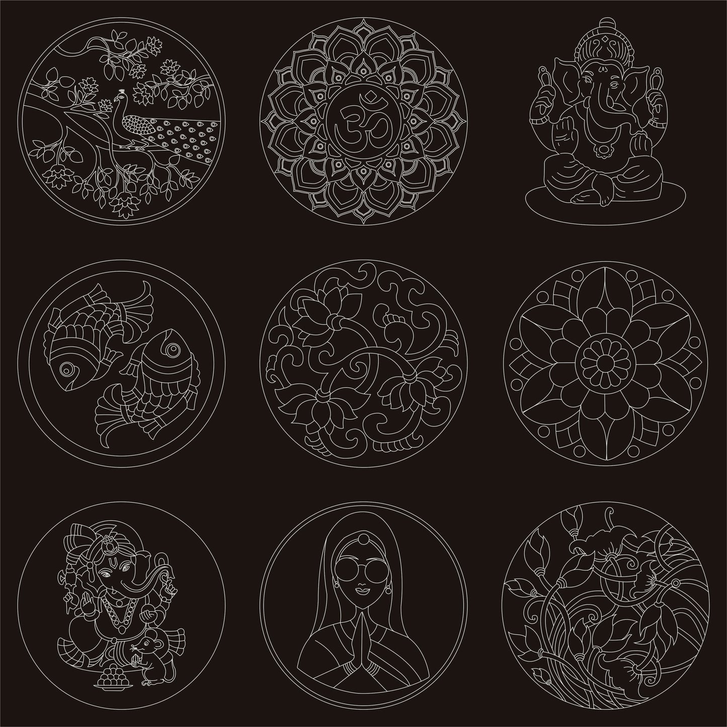 Line Art Bundle - 60+ Designs ( Ready to cut files for laser machine)