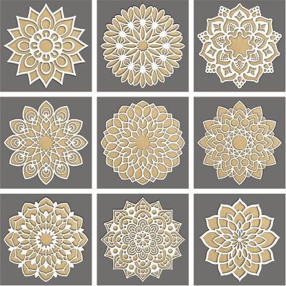 Viral Rangoli Design Bundle For Laser Machine - Ready to cut files