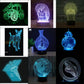 50+ 3D illusion Acrylic lamp vector  bundle ,3D Night Lamp vector file for cnc and laser