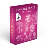 Line Art Bundle - 60+ Designs ( Ready to cut files for laser machine)