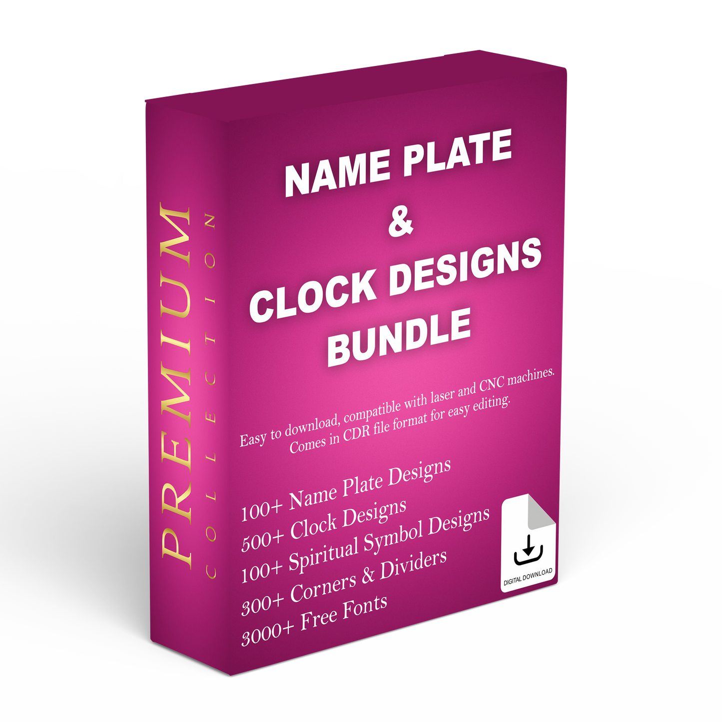 NAME PLATE & CLOCK DESIGN BUNDLY - READY TO CUT FILES