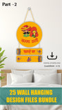 Wall Hanging  Bundle PART-2 - 25 Ready to Use for Laser And UV Print Machine