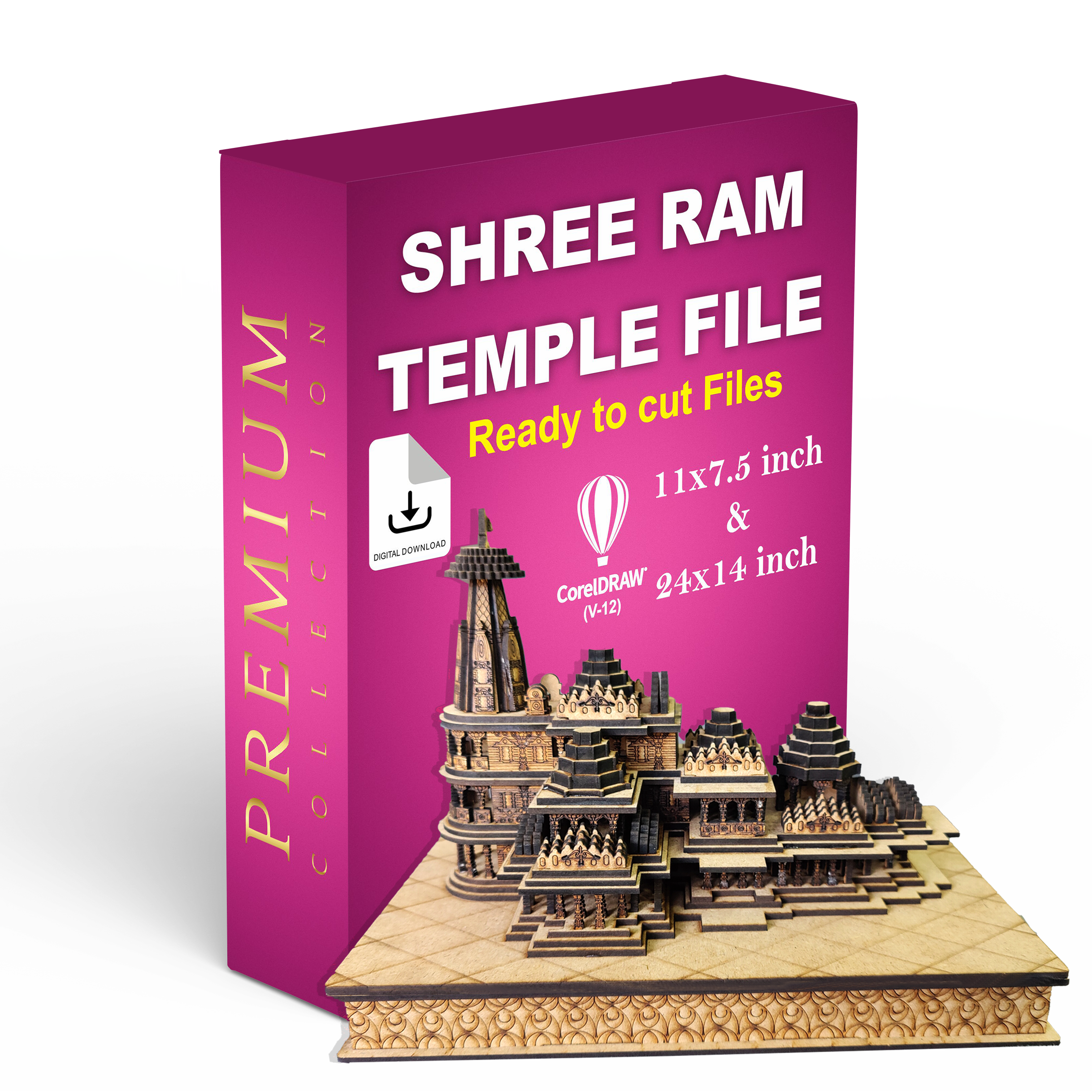 Temple Files Shree Ram Temple Files for Laser Machine - Ready To Cut – The Digi World