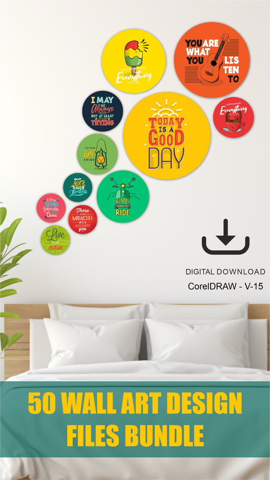 Wall Art Files Bundle 50 Premium Ready to Use for Laser And UV Print Machine
